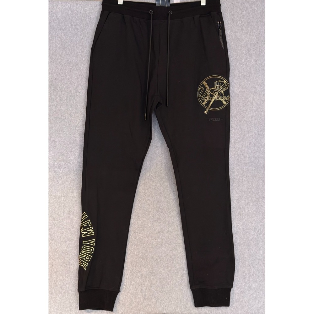 New York Yankees Pants Mens Medium 32x30 MLB Baseball Joggers Black Pro Standard